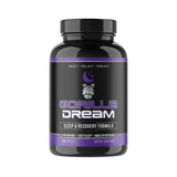 Gorilla Mind Dream, botella de cápsulas, apoyo al sueño profundo y recuperación.