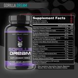 Gorilla Mind Dream, etiqueta frontal, información clara para iniciar el sueño.