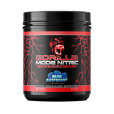 Gorilla Mind Gorilla Mode Nitric Upgraded sin estimulantes, envase azul, ideal para bombas musculares