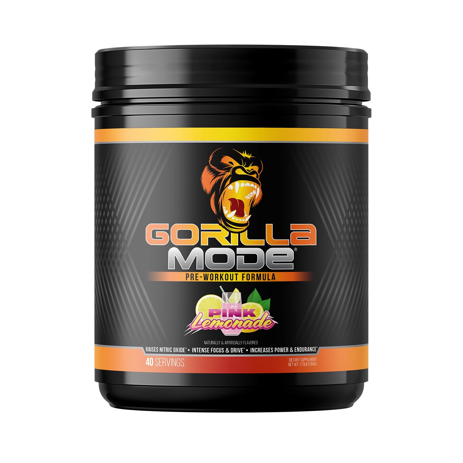 Gorilla Mind Gorilla Mode en envase, enfoque y bombas para el entrenamiento.
