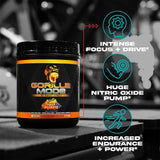Gorilla Mind Pre-entrenamiento ayuda con hidratación durante el entreno.