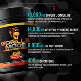 Gorilla Mind Pre-entrenamiento mezcla fácil sin grumos.