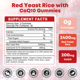 GORNVB gomitas arroz rojo con CoQ10, frasco colorido para vitalidad diaria