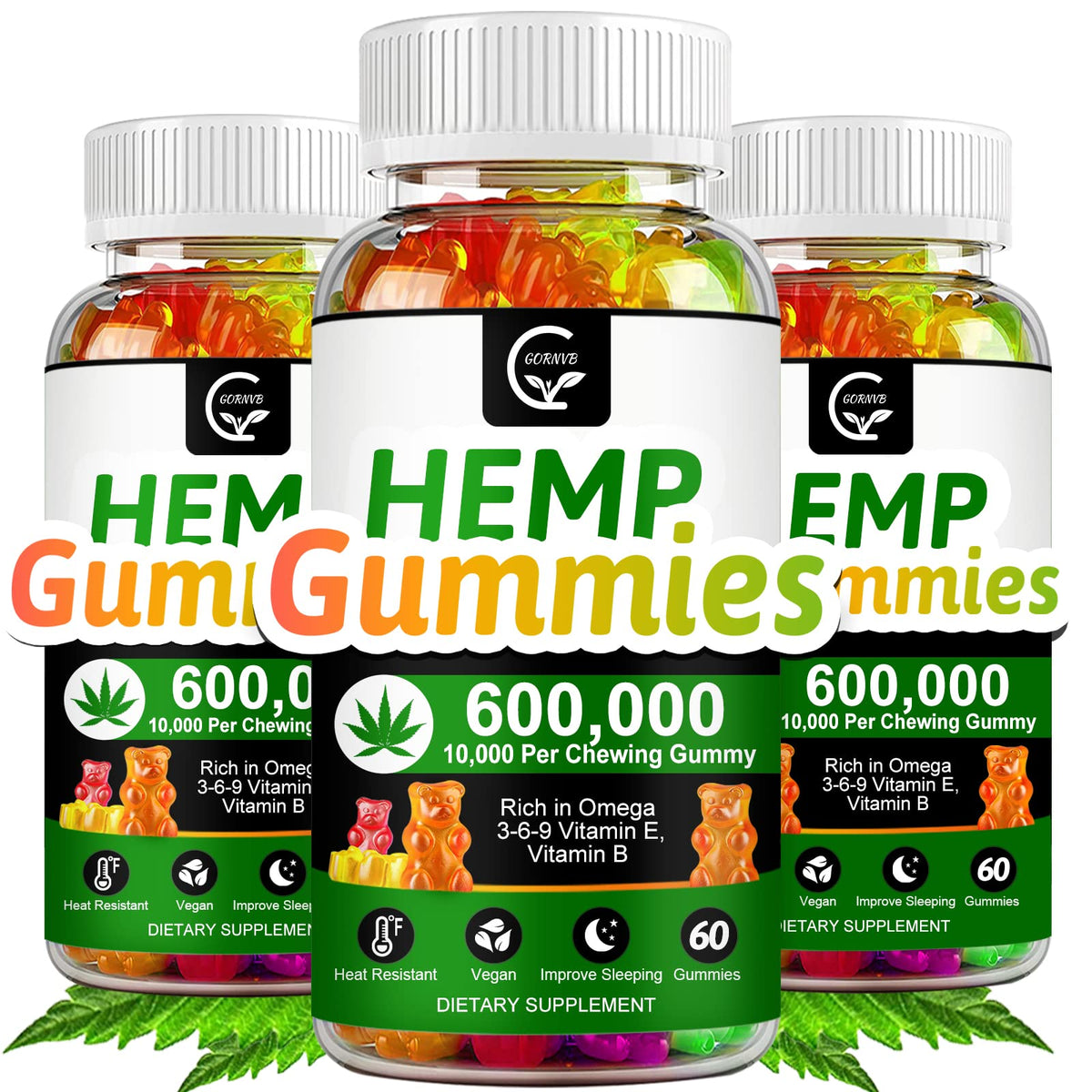 GORNVB gomitas hemp sabores deliciosos para merienda saludable