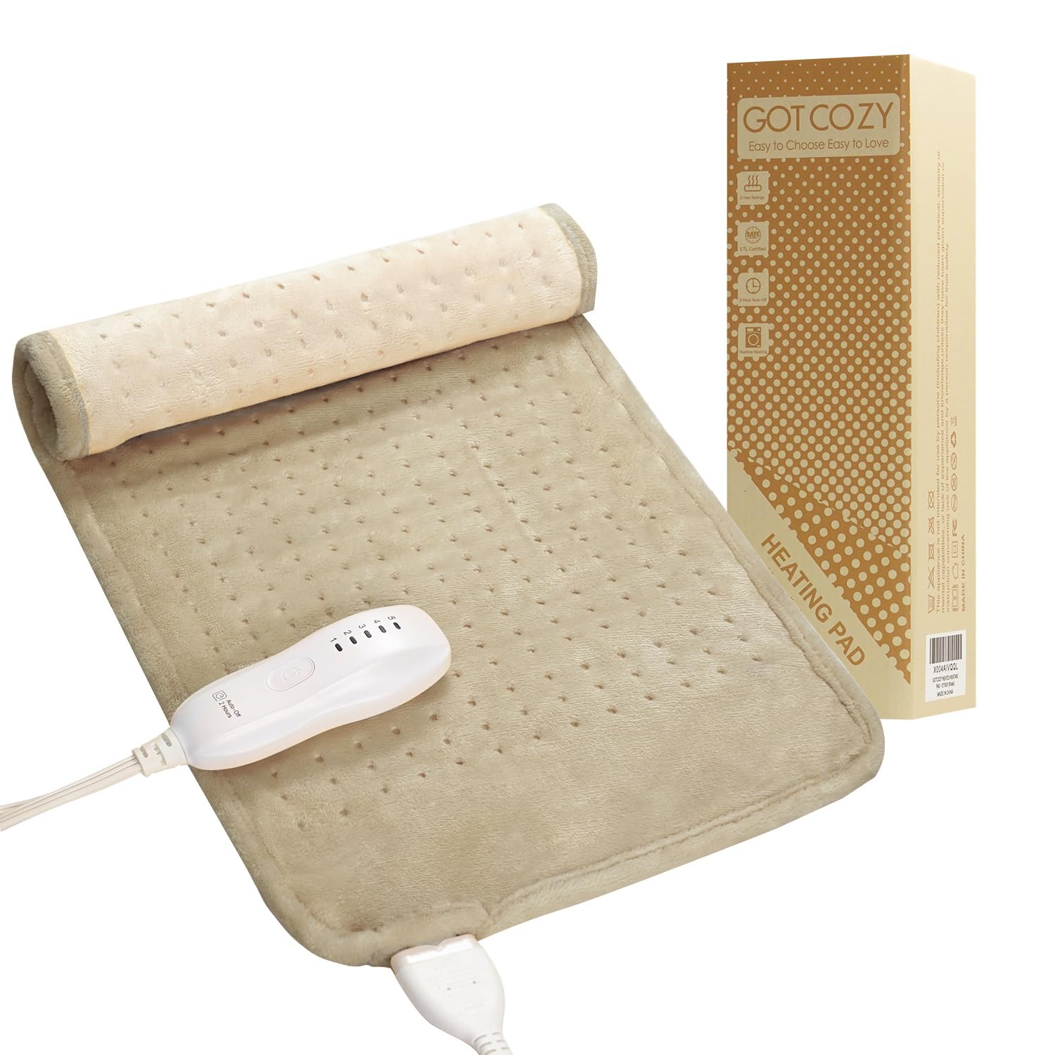 GOTCOZY almohadilla térmica para espalda con calor uniforme