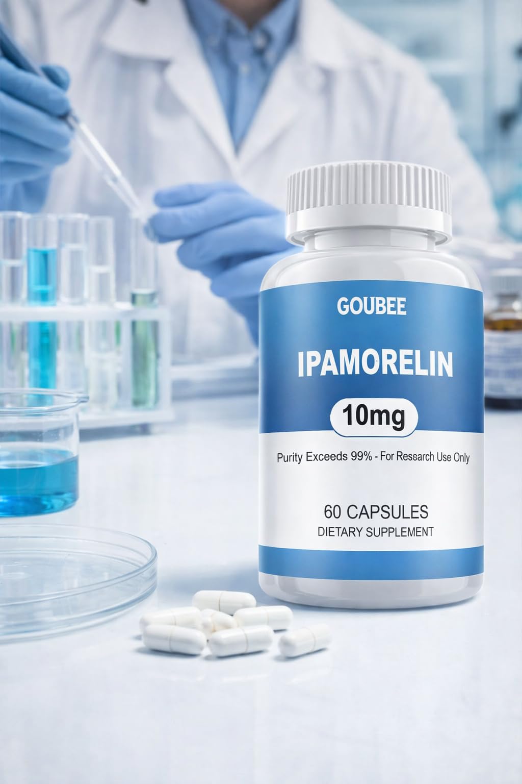 GOUBEE IPAMORELIN: frasco de laboratorio para ensayos