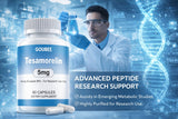 GOUBEE TESAMORELIN etiqueta de lote, facilita trazabilidad en investigación.