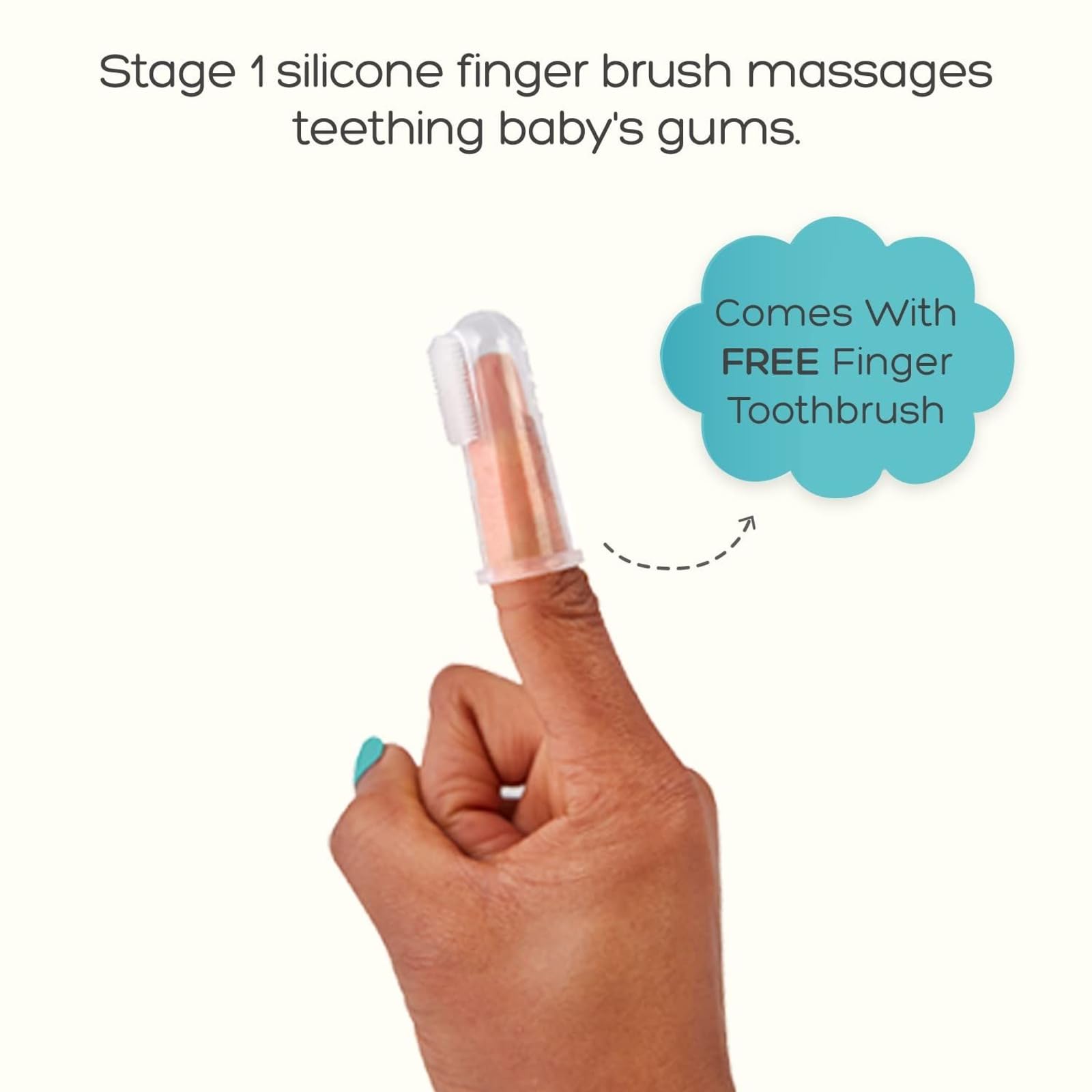 Mango ergonómico Grabease facilita el manejo por manos pequeñas.