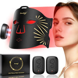 Gracekey máscara de luz roja para la cara, inalámbrica, facilita tratamientos faciales sin cables.