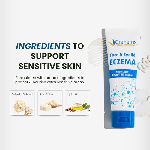 Grahams Natural Crema Eczema para parpados, alivio posible de irritación diaria.