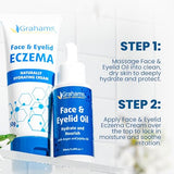 Grahams Natural Crema Eczema como base de maquillaje, absorción rápida para uso diario.
