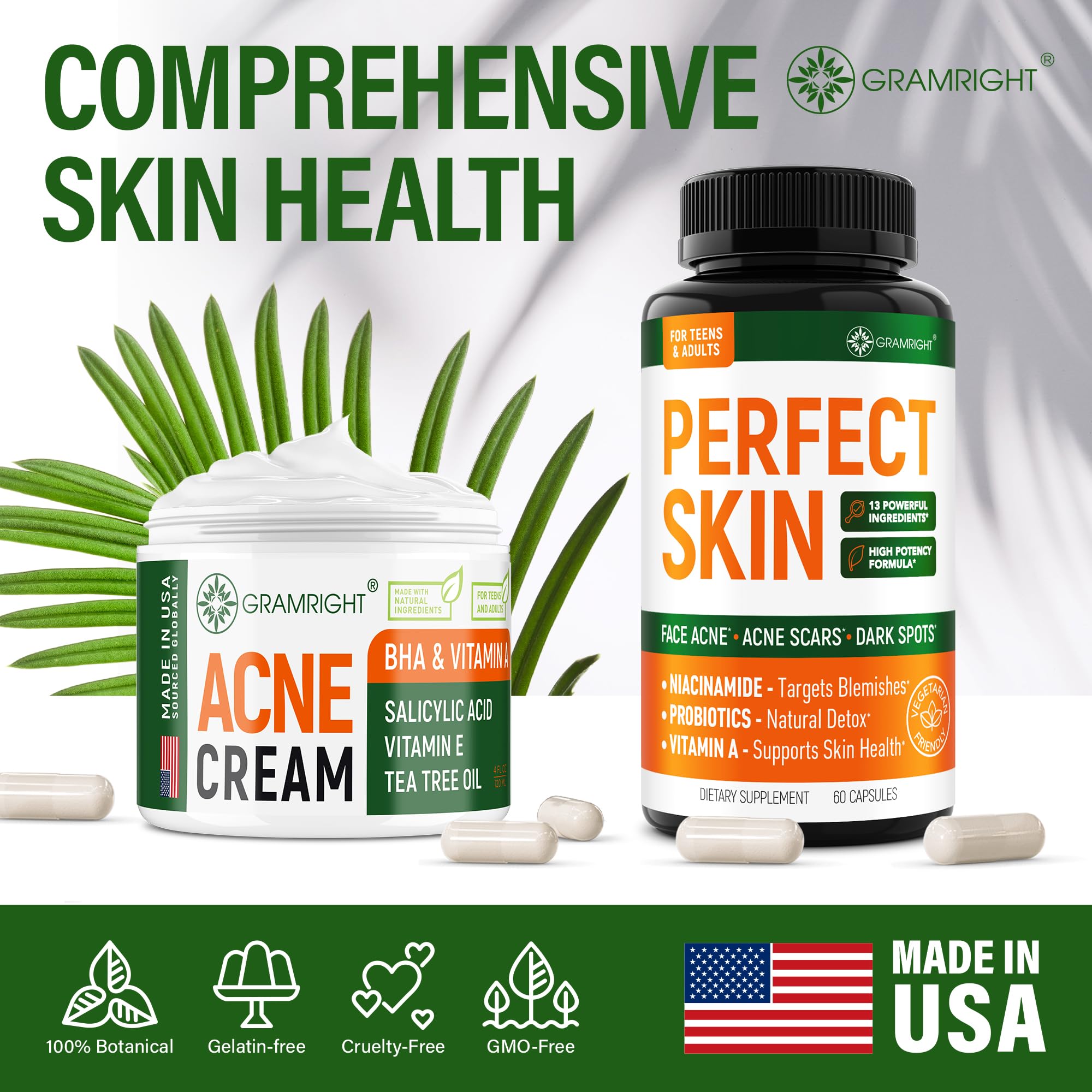GRAMRIGHT Piel Perfecta etiqueta con indicaciones claras para uso