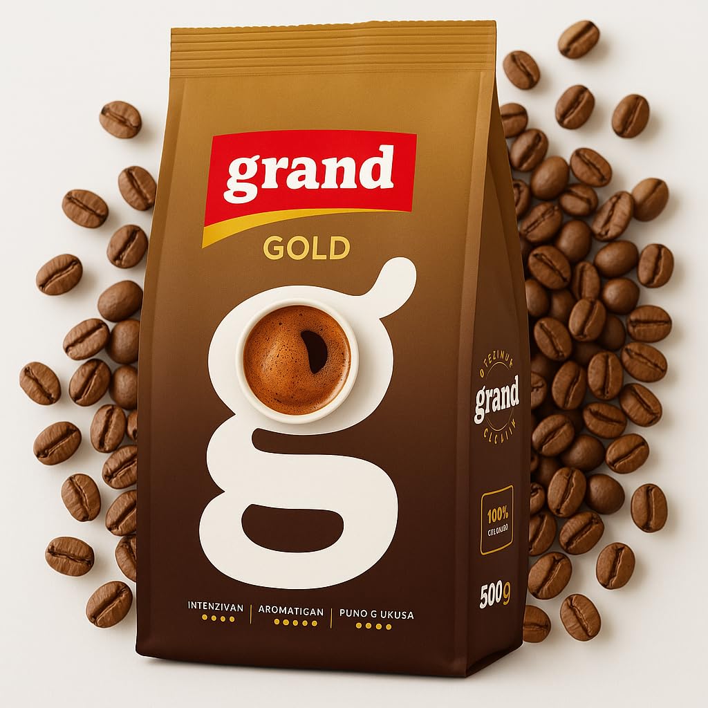 Grand Gold Kava en dos paquetes de 500 g, lista para disfrutar en casa.