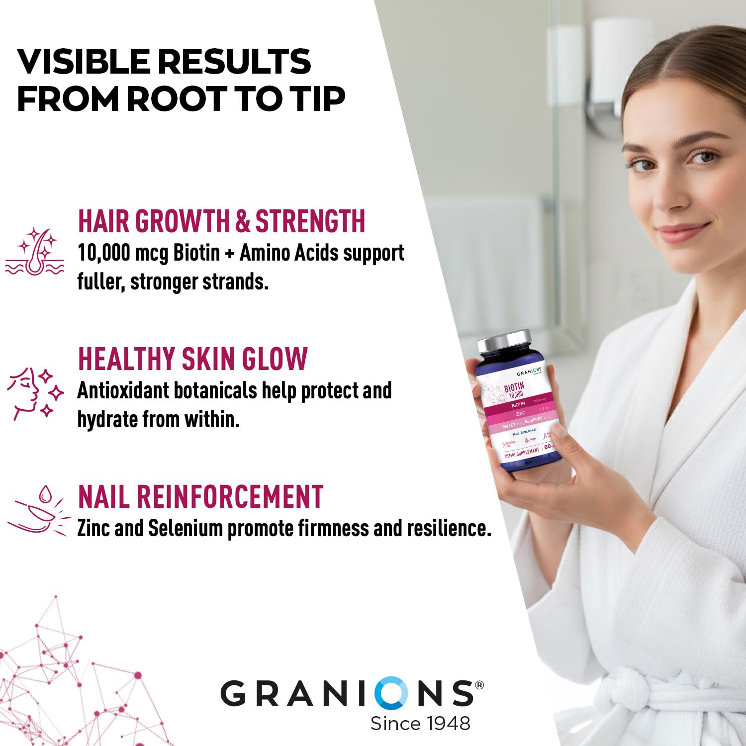 Granions Biotina con mijo para nutrición capilar