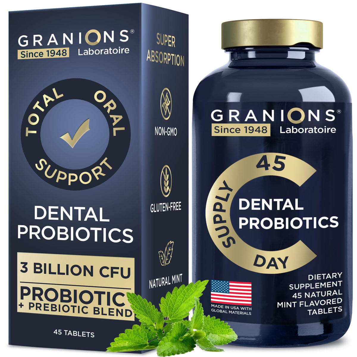 Granions caja probióticos dentales favorece equilibrio bucal y frescura duradera
