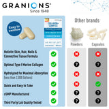 Blíster sellado Granions: tabletas puras y sin colorantes para mejor frescura