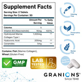 Granions ácido hialurónico tabletas 200 mg: proporciona hidratación duradera para el rostro.