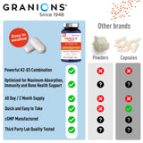 Granions primer-plano-mk7, MK-7 visible en la etiqueta