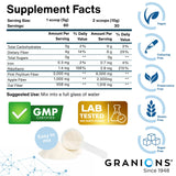 Granions Psyllium fórmula vegana, libre de azúcar y gluten