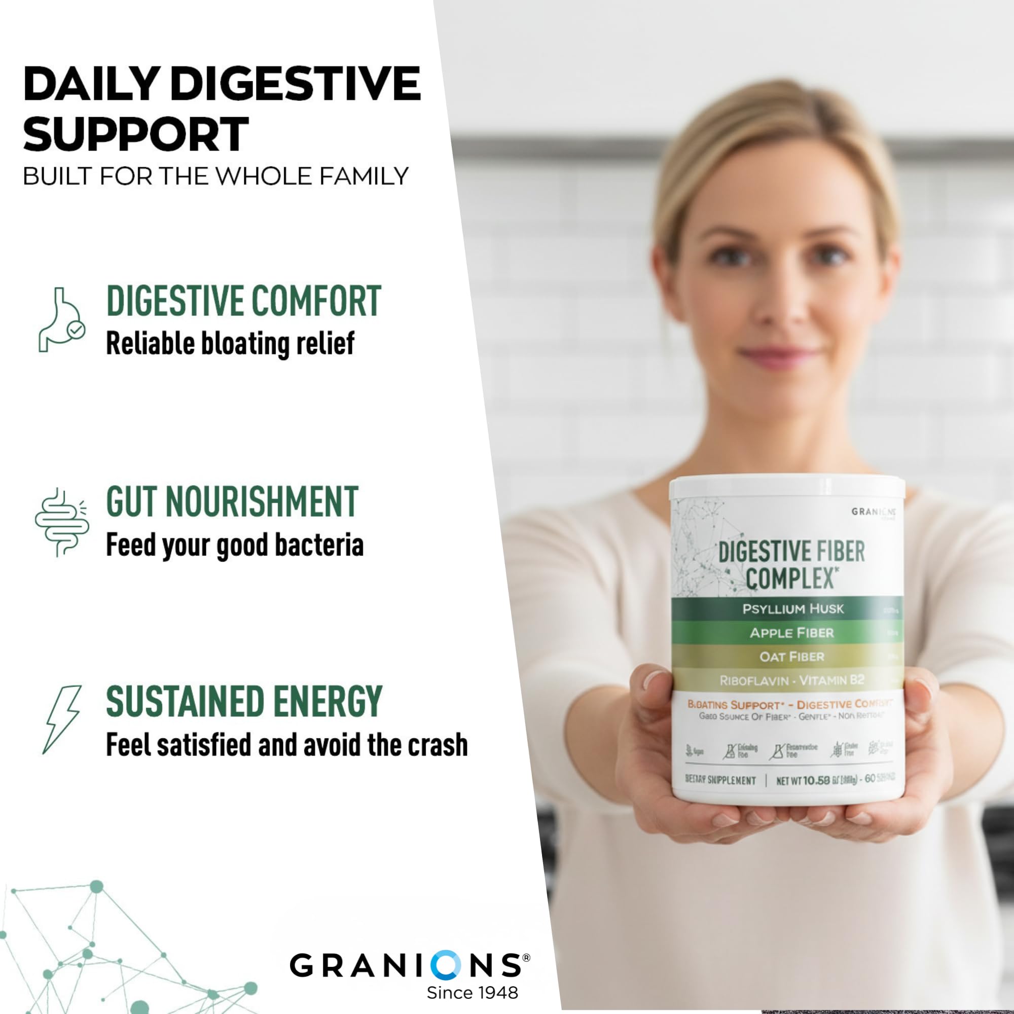 Granions Psyllium polvo para hornear recetas fáciles y saludables