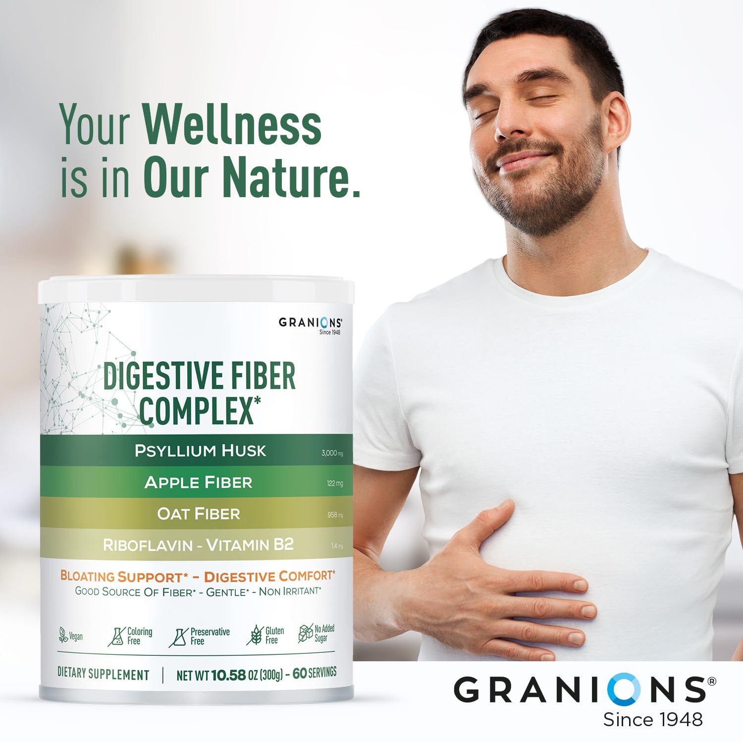 Granions Psyllium polvo para postres saludables sin azúcar