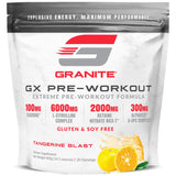 Granite GX Pre Entrenamiento Mandarina Explosiva: empaque y etiqueta para una sesión enfocada.