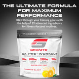 Granite GX Mandarina Explosiva: vaso de mezcla para preparación rápida y enfoque previo al entrenamiento.