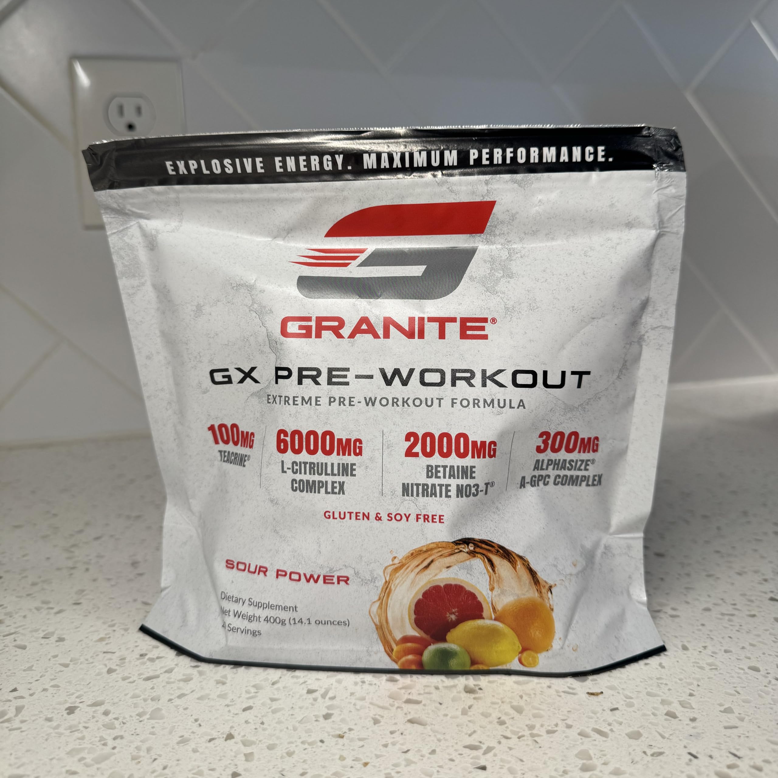 Vaso mezclador con Granite GX Pre-entrenamiento para un impulso de rendimiento.