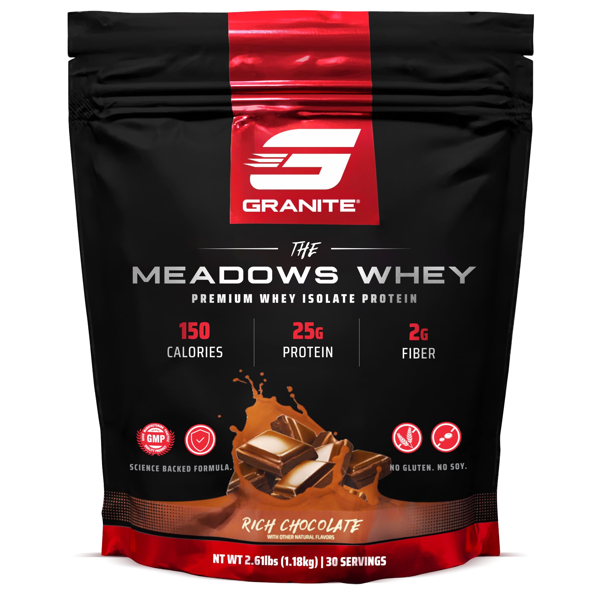 Granite Supplements The Meadows: botella de proteína aislada para entrenamiento diario.