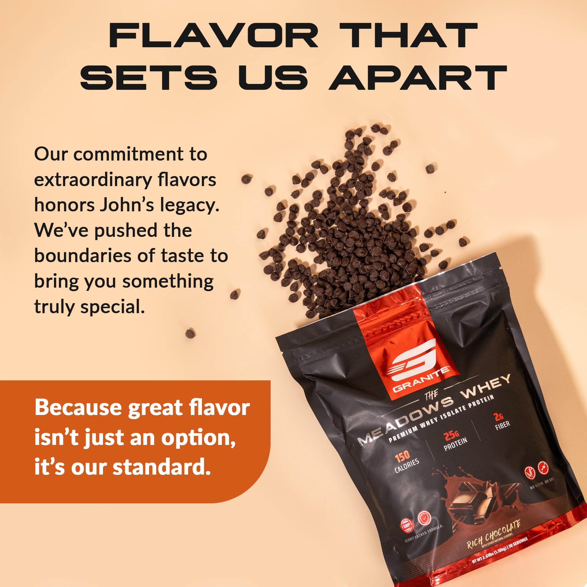 Granite Supplements The Meadows: muestra de sabor chocolate para probar.
