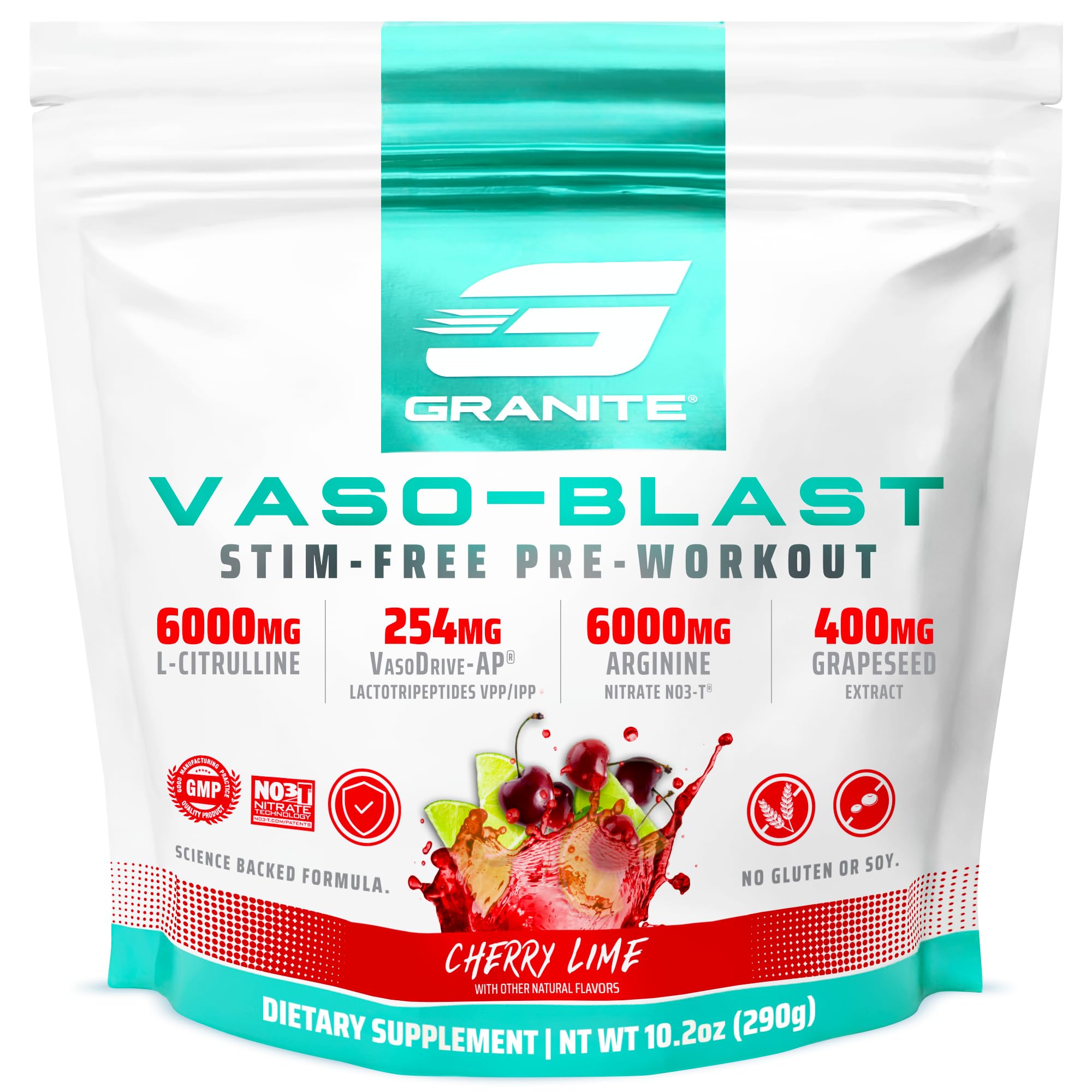 Granite Supplements Vaso Blast, botella vertido, ideal para entrenamientos sin estimulantes