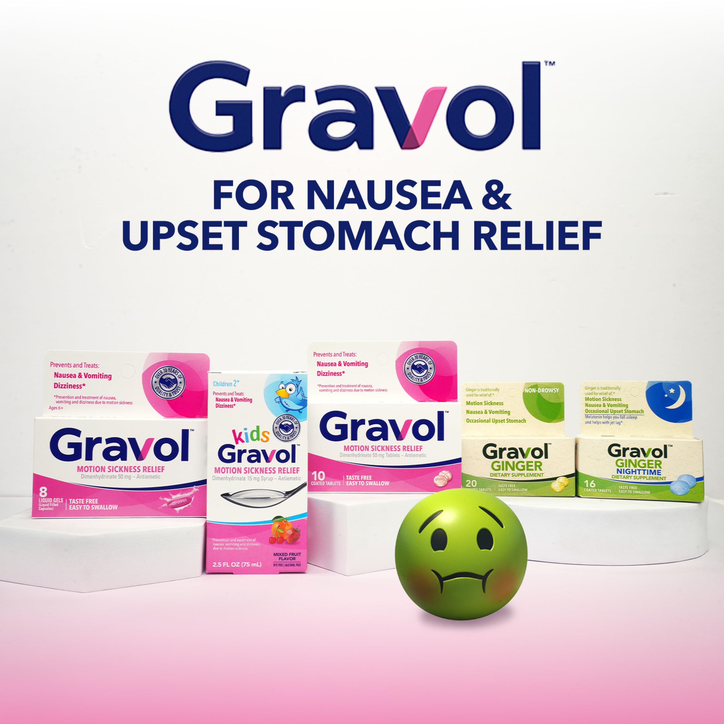 Gravol Kids Liquid, ideal para viajes, fácil de usar fuera de casa