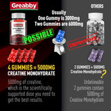 Envase GREABBY de dos frascos con 120 gomitas para varias semanas.