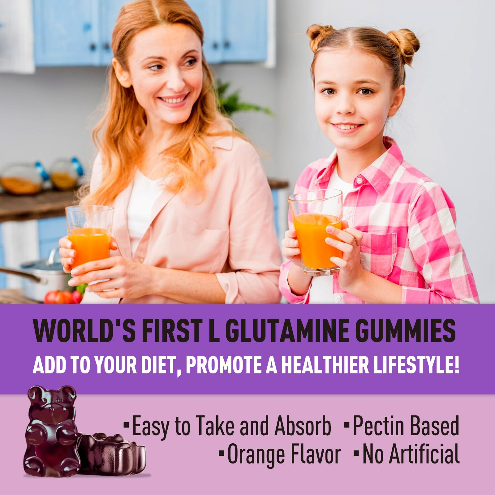 Greabby L Glutamina 1000mg gomitas vida activa: apoyo discreto para el día