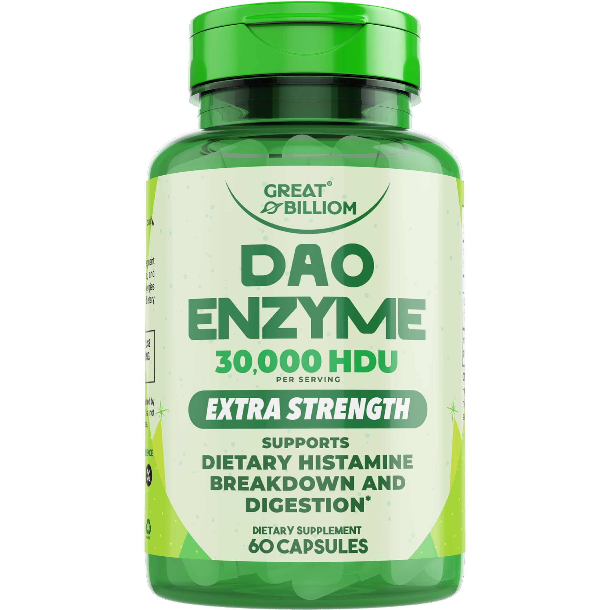 GREAT BILLIOM DAO Enzyme: botella visible para apoyo digestivo diario.