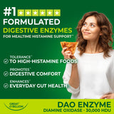 GREAT BILLIOM DAO Enzyme: cápsulas de liberación diferida para protección estomacal.