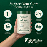 Great Lakes Wellness polvo de colágeno sin aditivos para dietas especiales
