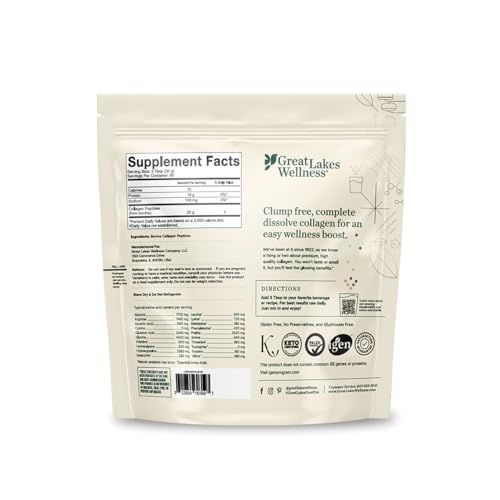 Great Lakes Wellness collagen powder scoop for easy, fast-dissolving daily use
