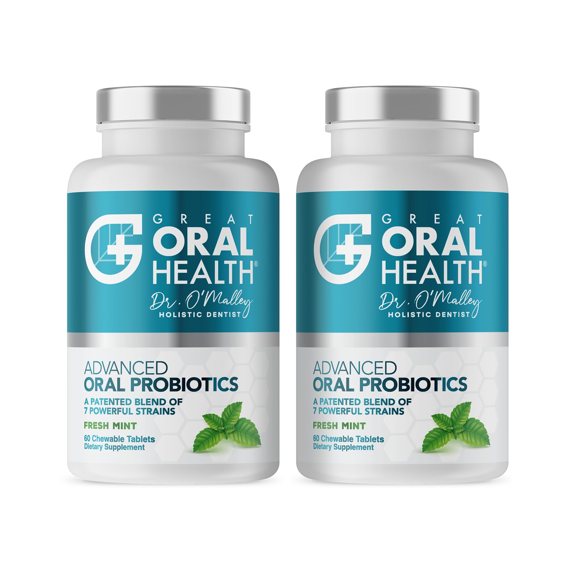 Great Oral Health frasco con probióticos BLIS K12/M18 sabor a menta y aliento fresco