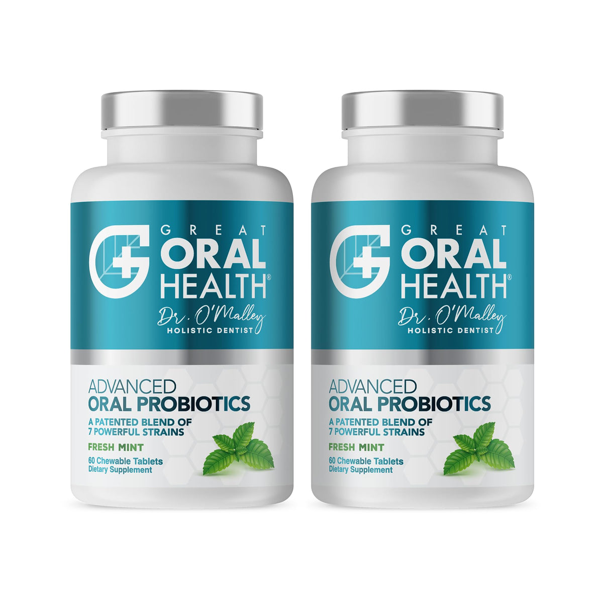 Great Oral Health frasco con probióticos BLIS K12/M18 sabor a menta y aliento fresco