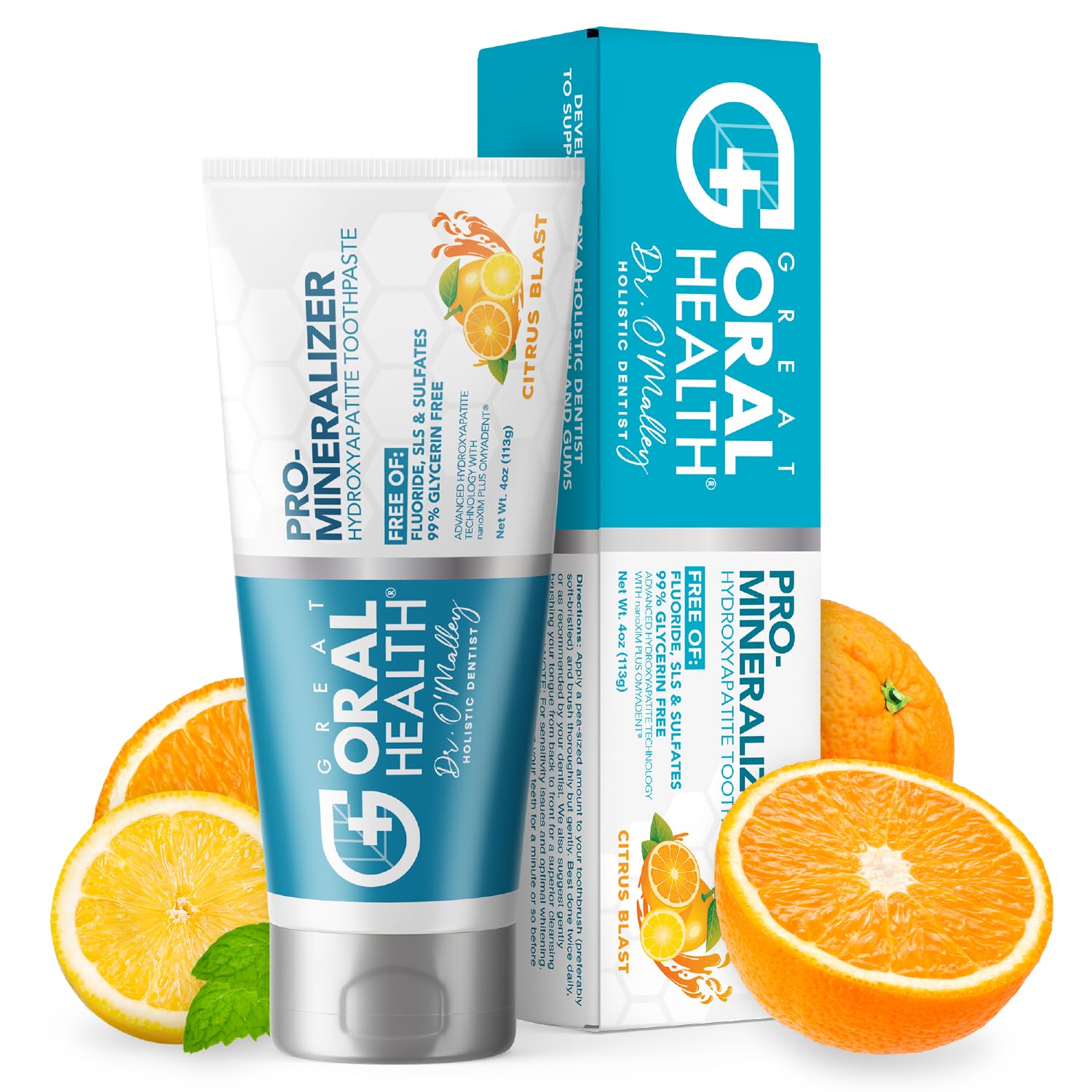 Great Oral Health nano-hidroxiapatita dentífrico tubo: remineralización suave del esmalte