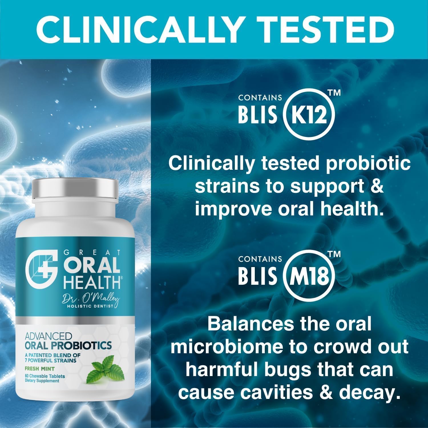 Great Oral Health, tabletas en caja: uso diario para dientes y encías