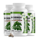 GreeNatr Pure Moringa: cápsulas en bote para energía sostenida.