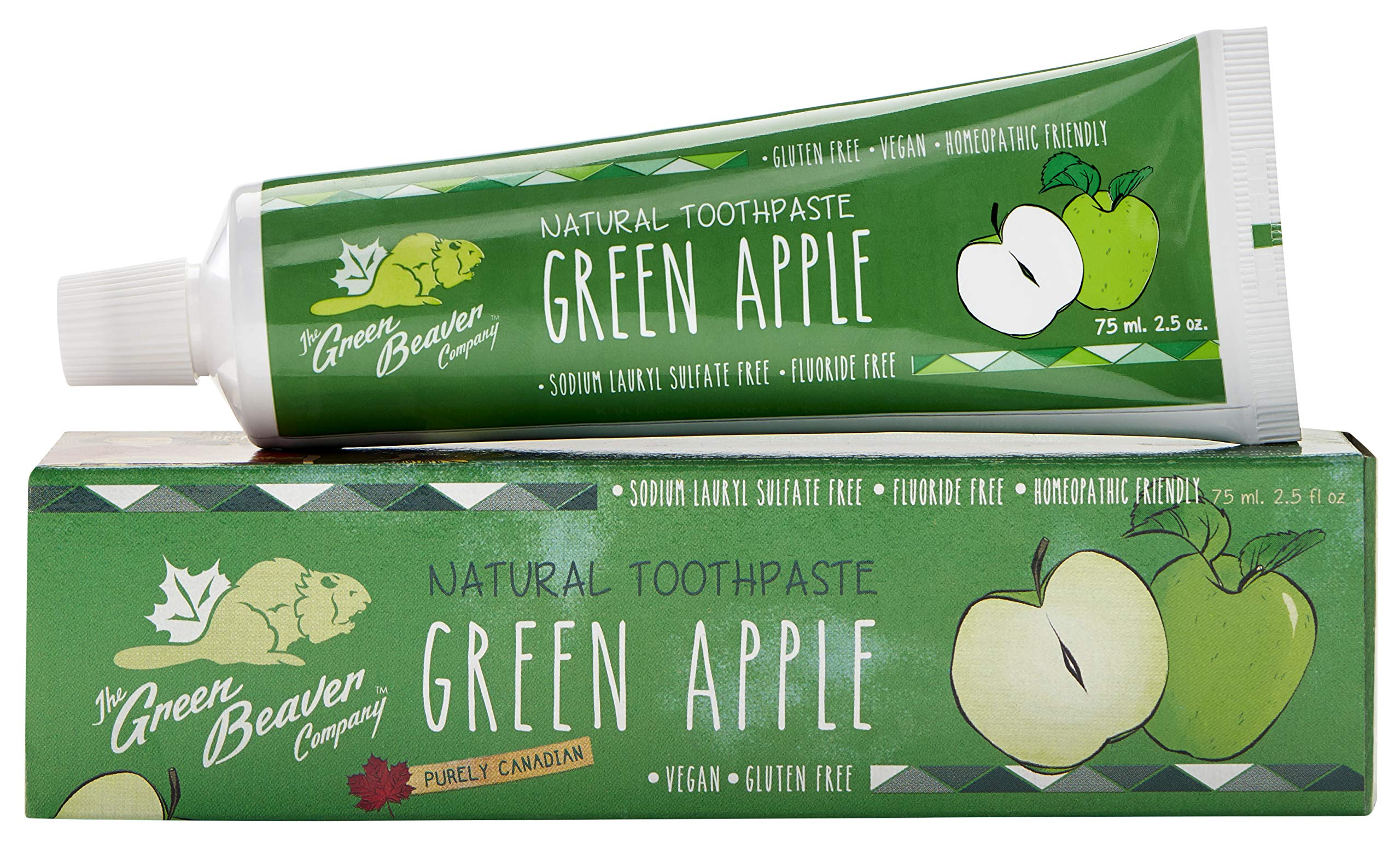 Green Beaver, pasta de dientes sabor manzana verde, cuidado diario para la higiene bucal