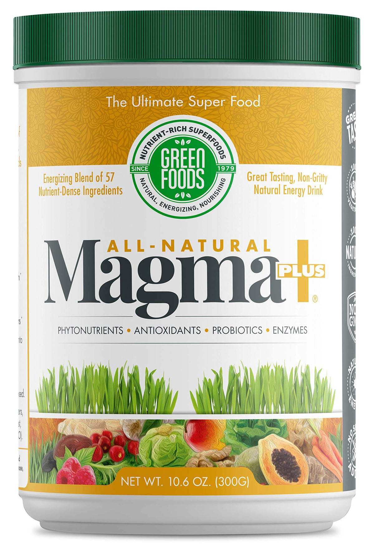 Green Foods Magma Plus: polvo para mezcla fácil en batidos diarios.