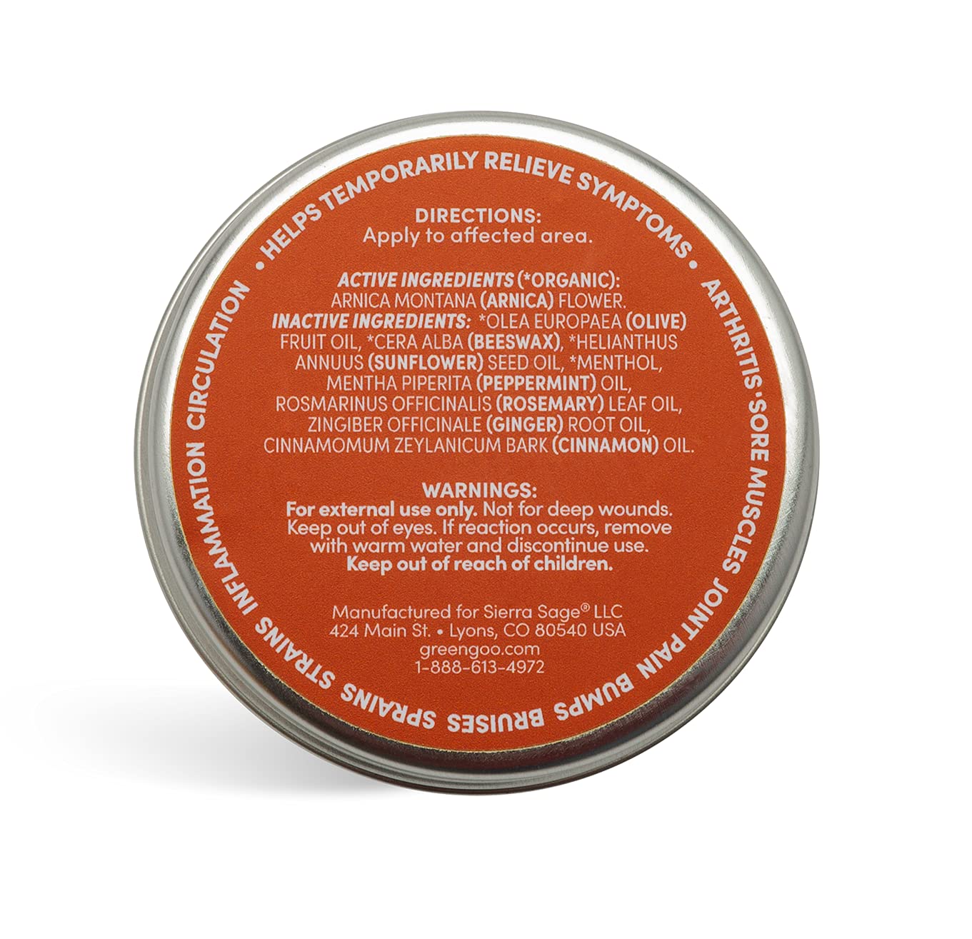 Green Goo Crema de arnica, textura suave para molestias musculares