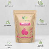 GREEN NECTAR polvo guayaba rosa cuchara lista para mezclar