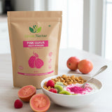 GREEN NECTAR polvo guayaba rosa textura fina para mezclar fácilmente