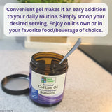Green Pasture gel etiqueta clara, referencia de producto para toda la familia.