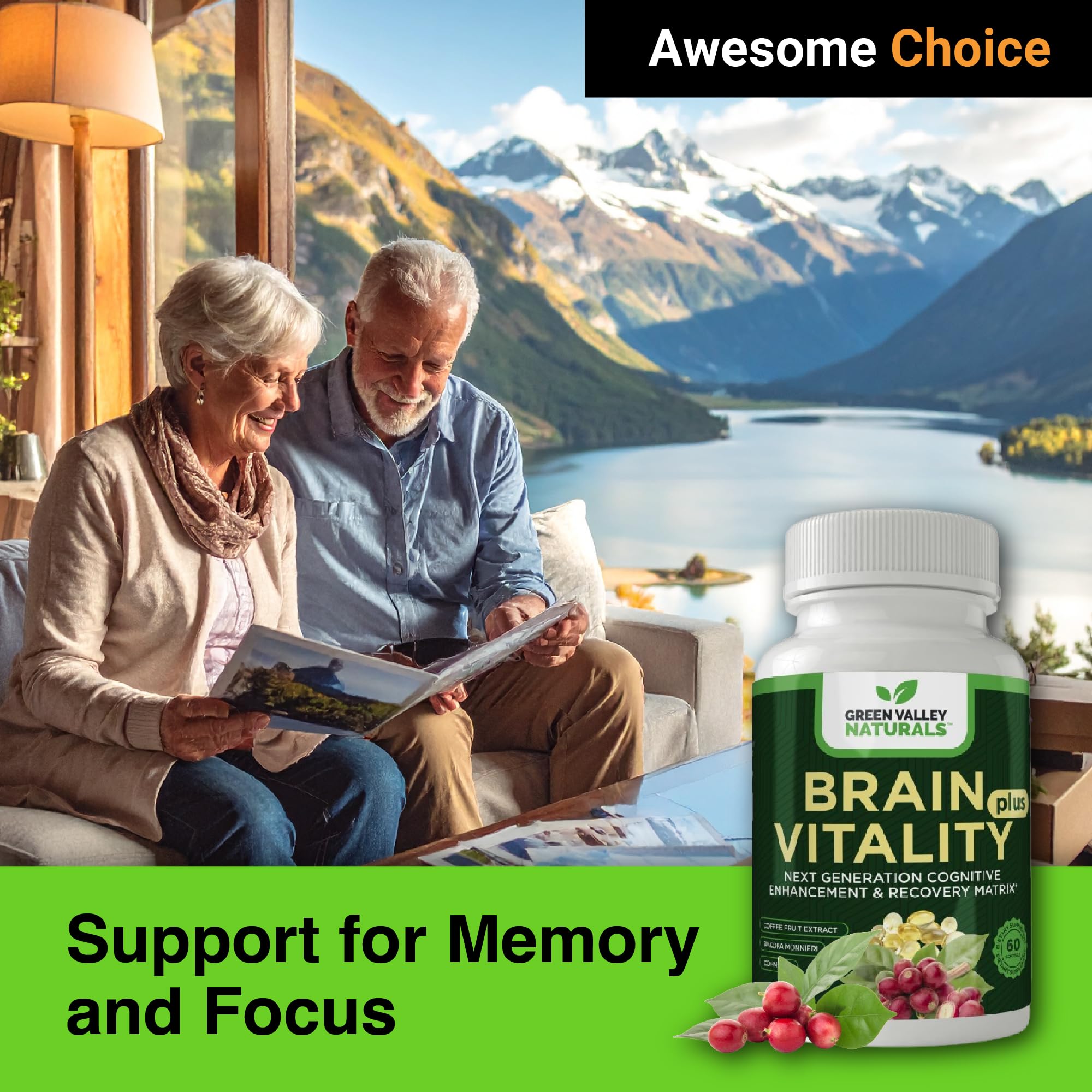 Brain Vitality Plus extracto-fruta-cafe-neurofactor apoya BDNF para la salud cerebral.